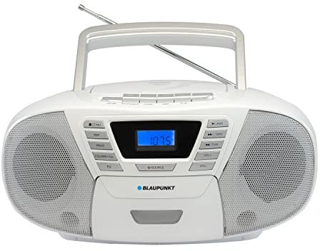 Blaupunkt B 120 WH tragbarer Kinder CD Player mit Bluetooth | Kassettenfach | Hörbuch Funktion | mit USB | kleines CD-Radio | Aux In | PLL UKW Radio | Radio mit CD Spieler | Weiß