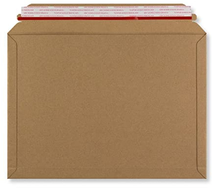 Versandtaschen aus Karton, A4+, 248 x 345 mm, flach, robust, 400 g/m², abziehbar, abreißbar und streifenförmig, 100 Stück ter