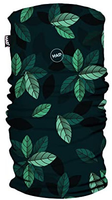 Had Printed Fleece Tube Kids Grün - Leichtes warmes Kinder Fleece Multifunktionstuch, Größe One Size - Farbe Leaves