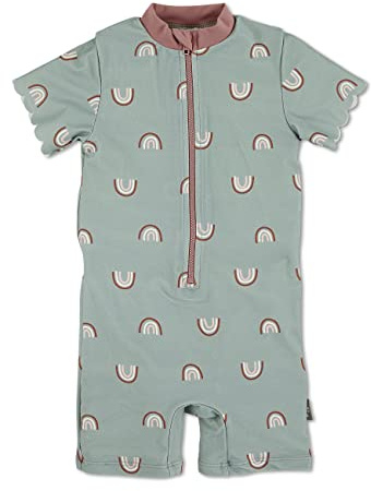 Sterntaler Schwimmanzug Regenbogen - Mädchen Badebekleidung - Badeanzug mit Flügelärmeln - Windeleinsatz bis Größe 86/92 - UV-Schutz 50+ Schwimmanzug - Baby Bademode Kinder
