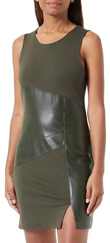 ONLY Damen Onlmarianne Faux Leather Mix Dress OTW Kleid (1er Pack)