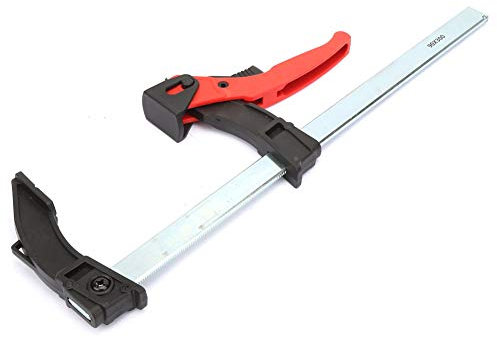 F Clamps for Woodworking, Woodworking Clip Bar Quick Ratchet Release F Clamps F Clamps with 3.7 Inch Throat Clutch Style Bar F Clamp (90X300mm)