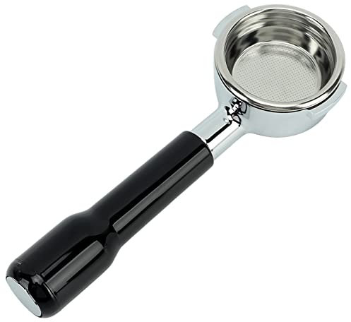 Bodenloses Siebträger-Set, Bodenloser Siebträger Espresso Bodenloser 58-mm-Siebträger, Kompatibel mit Espresso-Kaffeemaschinen (C2 Kunststoff Schwarz)