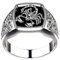 LRGKMCWTOB Skorpion Cameo Obsidian Ring für Herren - Natürlicher Obsidian Stein, Massiv 925 Sterling Silber - Skorpion Design - Gothic Biker Retro - Luxus Herren Ring - Schwarz