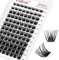 FADLASH Cluster Individuel Faux Cils 96pcs DIY Extension Cils Bouquet 0.07 D 8-16mm Réutilisable BD Cils a Cils(ZW03)
