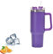 Mnixy Tasse de voyage avec poignée, tasse Stanley avec paille et poignée, tasse à café en acier inoxydable avec couvercle, tasse à café, bouteille d'eau isotherme pour boissons chaudes glacées