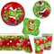 Grinch Weihnachtsparty Dekorationen Grinch Weihnachtsteller Tassen Servietten Tischdecke für Weihnachten Mottoparty Zubehör Tischdekorationen