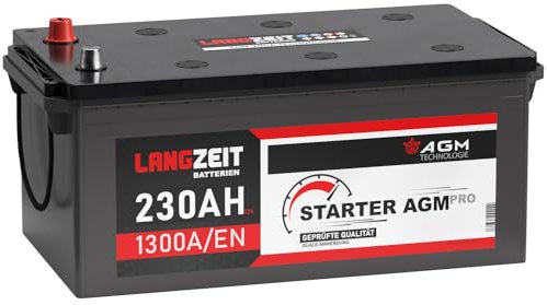 LKW Batterie 230Ah 12V AGM Batterie Starterbatterie statt 210Ah 220Ah 225Ah 240Ah Schlepper Traktor Batterie