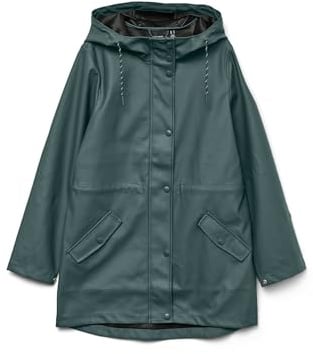VERO MODA Damen Regenjacke VMMalou wasserabweisender Parka mit Kapuze 10266982 Balsam Green XL