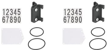 2 set of Road Bike Number Plate Holder Cycling Race Cards Bracket Fixed Rear Rack Round Tube, 12 x 10 x 5 cm
