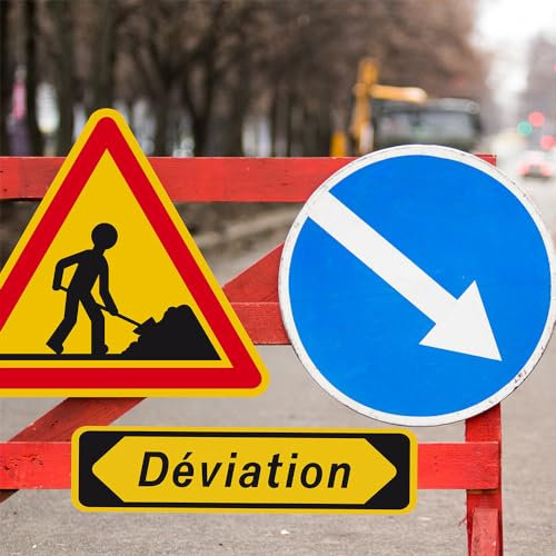 Signalisation de Travaux Temporaires Panneaux de Travaux Temporaires. Danger Chantier Temporaire -