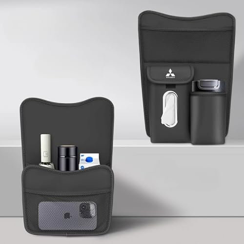 JOEBO Autositz-Rücken-Organizer Autositz-Mittelaufhänger-Aufbewahrungstasche für Mits-ubishi RVR Santamo Sapporo Shogun Sigma Space Gear Space Runner Space Star,Black