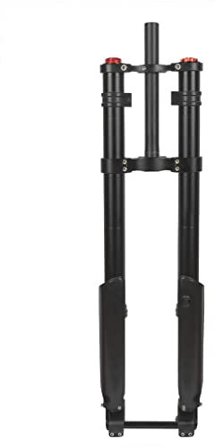 Forcella rovesciata per Bici 26/27,5 Pollici Downhill MTB Forcella Ammortizzata Aria/Olio Corsa 150 mm Regolazione Estensione Forcella Anteriore Dritta Doppia Spalla Perno Passante DH (Color : Air f