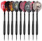 Ghazpmuk Dartpfeile Mit Metallspitze, 25 Gramm Steeldarts Profi, Steel Darts Set, Steeldart Pfeile Professionelle, Multi Purpose Dart Tool, Motive Dart Flight, für Anfänger Und Hobbyisten