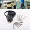 HOHXEN Kit de Guide de Coupe Polyvalent, Kit de Guide pour Outils Rotatifs Multiples avec 6 Mèches HSS pour Toupie et 4 Mèches Hélicoïdales pour Perceuse, Porte-Foret pour Meuleuse Électrique