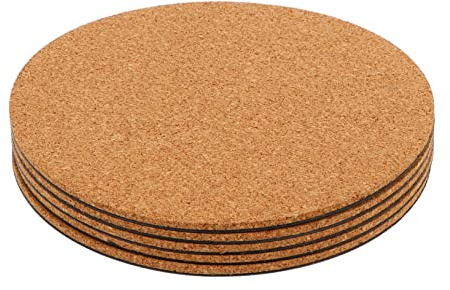 ANDRESLAD Lot De 5 Dessous De Pot De Fleur en Liège Rond 7.87 in Tapis De Rempotage De Plantes Coussin De Protection Anti-Fuite pour Jardinière Réduit Les Rayures sur Meubles Et Sols