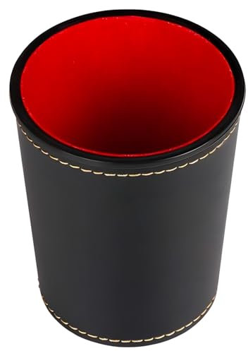 PTILSERY Würfelspiel Teil Würfel Schüttelbehälter PU-Leder Werkzeug Würfel Cup Bracket Roll The Dices Brettspiel Cup Container