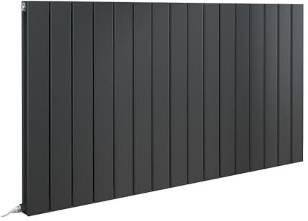 Orion Aluminium Designer Radiators Electric Heater Horizontal Anthracite Double Panel - 1180 x 600mm - 900W PTC