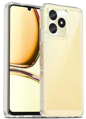 Liisooka Funda para Realme Note 50/C53/C51, Militar de Protección contra Caídas, Anti-Amarillo, Antiarañazos, Carcasa Trasera de PC Duro, Case Ultrafina a Prueba de Golpes, Transparente