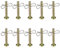 Komplettes Set mit 10 Scherbolzen und 10 Splinten für Schneefräsen für mehrere Marken