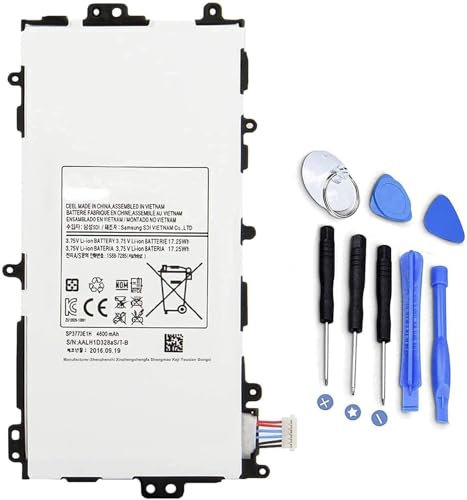 SP3770E1H GH43-03786A Tablet Battery Replacement Compatible for Samsung Galaxy Note 8.0 Inch N5100 N5110 N5120 GT-N5100 GT-N5110 GT-N5120 3G 4G LTE WiFi SGH-I467 I467ZWAATT (3.75V 4600mAh 17.25Wh)