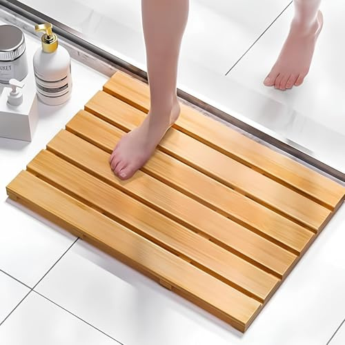 Caillebotis de Douche Antidérapant, Tapis de Bain pour Salle de Bain, Douche Extérieure, Spa et Piscine - Résistant à l'eau et Écologique