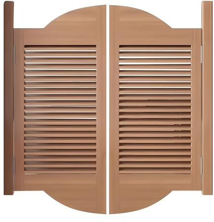 ​Porte Battante à Lames Intérieur Plein Bois - Porte Mi-Hauteur Saloon Fermeture Automatique pour Escalier/Couloir/Cuisine/Bar(130x90cm(51.2x35.4in))