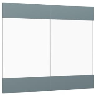 Vicco Küchenfront R-Line, Blau-Grau, 79.2 x 59 cm | Möbelfront für den Hängeglasschrank, passend für R-Line Küchenschränke zur einfachen Montage