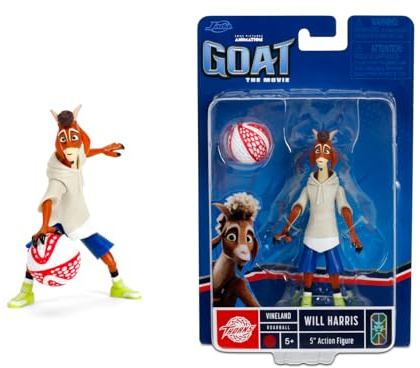 Jada Toys Goat The Movie Figur Will (15 cm) – bewegliche Sammel- und Actionfigur aus Goat The Movie, mit Basketball Zubehör, 1:12 Actionfigur mit Gelenkpunkten, ab 8 Jahre