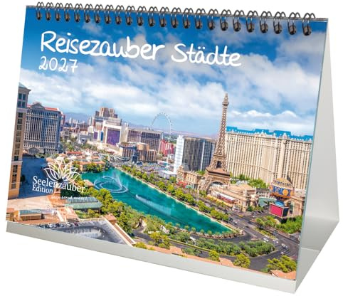 Städtezauber DIN A5 Tischkalender für 2027 Städte - Seelenzauber