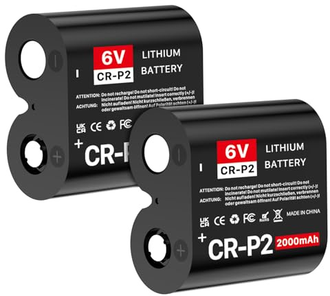 FLSTOR CR-P2 6V 2000mAh Lithium Battery, Non-rechargeable, 2 Pack | Compatible with Cameras, Flash, Emergency Lights, Photo Battery Replace 223A, DL223A, EL223AP, 2CR-P2