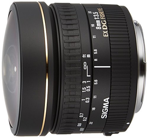 Sigma 485101 8mm f3.5 Circular Fisheye EX DG For Canon Digital & Flim SLR Cameras, black