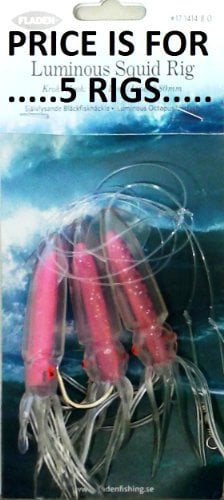 Pack of FIVE Deep Sea Octopus Sea Fishing Rigs to 8/0 Hook