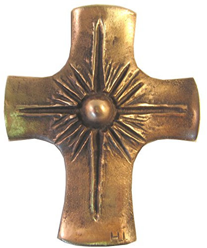Wilde Bronze Kreuz Sonne 12 cm x 10 cm Wandbild Wohnzimmer Dekoration