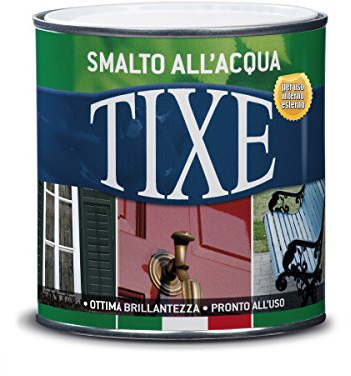 TIXE Smalto all'Acqua per Legno e Metallo | Vernice all'Acqua Pronto all'Uso, Resistente Copertura Lucida o Opaca | 500 ml | Blu Elettrico Lucido | Made in Italy