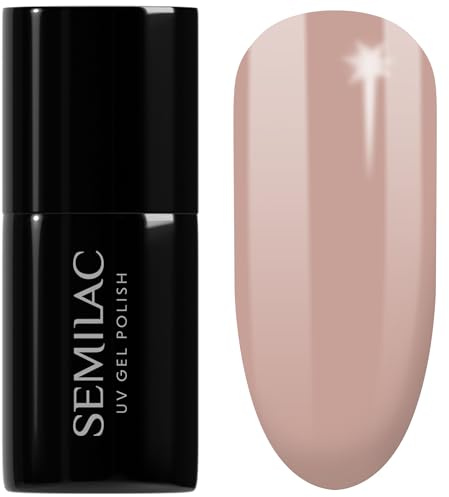 SEMILAC Gel Nail Polish 202 Grey Brown - Full Coverage Gel Polish - Soak Off Easy To Use LED/UV Nail Lamp - Long Lasting Manicure and Pedicure up to 3 weeks