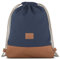 Johnny Urban Zaino con Cordone Donna Uomo Blu Marrone - Luke - Borsa in Cotone - Per il tempo libero, festival, palestra - Sacco Sportive - Idrorepellente