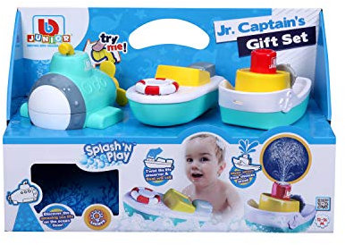 BB Junior Splah ´N Play: Geschenkset mit tollen Booten, ideal für Wasser geeignet, jedes Boot hat eine tolle Funktion, ab 12 Monaten, inkl. drei Booten, blau (16-89009)