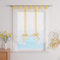 ESLIR Raffrollo mit Schlaufen Raffgardinen Gardinen Küche Bindegardine Transparent Schlaufenrollo Vorhänge mit Stickerei Modern Voile Gelb BxH 80x140cm 1 Stück