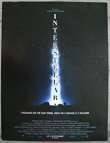 Interstellar Filmposter (Format 53 x 40 cm) Christopher Nolan Matthew McConaughey Preventive