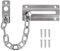 Front Door Sliding Security Chain & Fixings Chrome Plated Steel Home Safety Latch (Chain Length: 150mm)