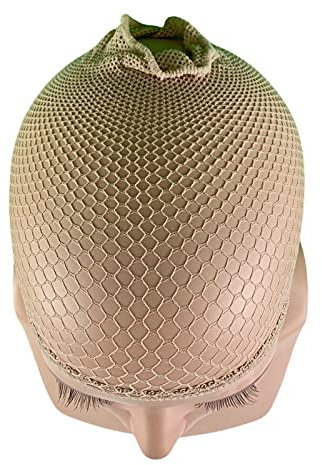 LUTTMANN 2 er Pack Perücken Wig Cap Nylon Netz Caps Lace Unterziehhaube für Perückenträger - in verschiedenen Ausführungen (Netz - Beige)