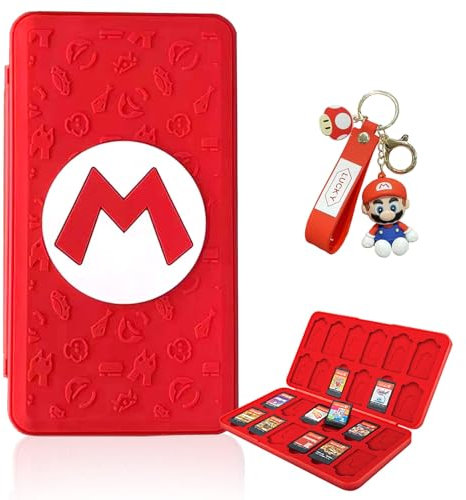 Étui pour Carte de Jeu pour Nintendo Switch, Organisateur de Carte de Jeu à 48 Emplacements (24 Cartes 24 TF), Étui de Rangement pour Carte de Jeu Portable en Silicone Antichoc en Relief 3D (M)