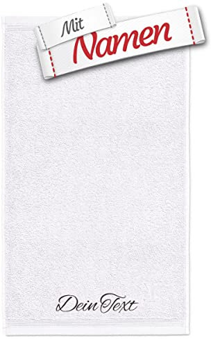 möve Superwuschel Handtuch mit Namen Bestickt, 50x100 Snow Weiß Baumwolle, Personalisiert bestickte Handtücher, Bad Frottee Handtuch besticken Lassen
