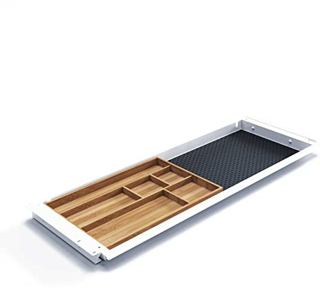 EISNHAUER® Unterbau-Schublade Grip L, für Büromaterial & Utensilien, ca. 76 x 26,5 x 3,7 cm (Weiß)