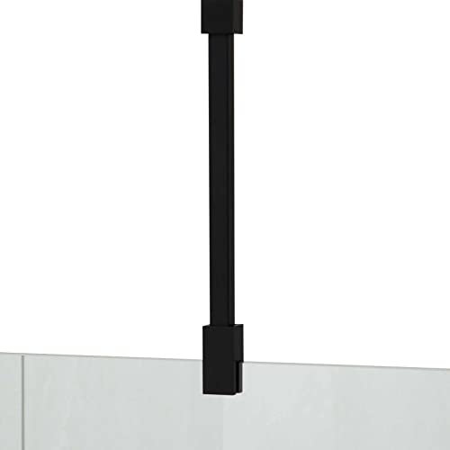 Stabilisationsstange für Duschen, Haltestange Glas - Decke, Stabilisierungsstange Duschwand, Stabilisator (Schwarz eckig)