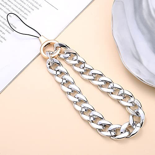 Duories Universale Bunte Acrylkette Handykette Handgelenkschlaufe Kette Handy Lanyard Handy Anhänger Telefonkette Schlüsselanhänger Handyschmuck Hängende Kette Handschlaufe Taschenanhänger