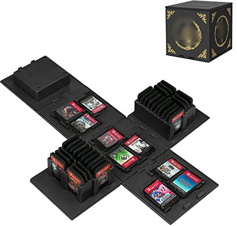 Games Card Storage Case für Switch,Passend für bis zu 41 Switch Spiele Aufbewahrungssystem Spielkarten Organizer Reisebox Hartschalen,Grosse Kapazität (Z Black)