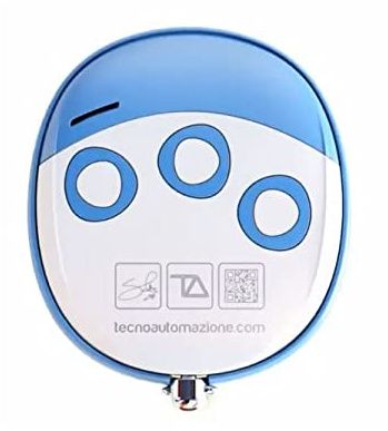 Radiocomando apricancello Wally, quarzato ad autoapprendimento, 433,92MHz, colore bianco - Tecno Automazione TLCWX5TB