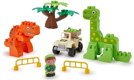 Jouets Ecoiffier - 3355 - Dino Park - Abrick - Jeu de Construction - Dès 18 Mois - Origine France Garantie
